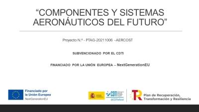 Nuevo proyecto de I+D: Componentes y sistemas aeronáuticos del futuro (AERCOST)
